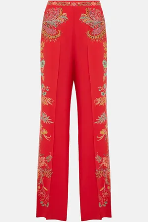 Etro Floral silk crÃªpe de chine palazzo pants
