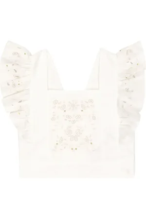Chloé Embroidered cotton top