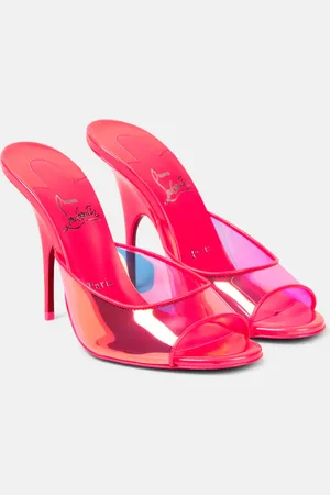 Christian Louboutin Just Arch PVC and patent leather mules