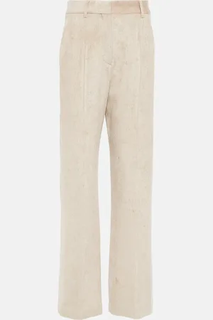 Brunello Cucinelli High-rise wide-leg corduroy pants