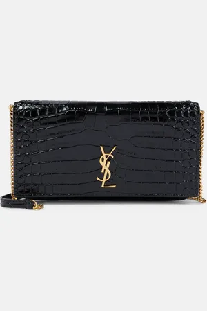 Saint Laurent Cassandre leather phone pouch