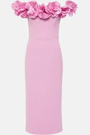 Rebecca Vallance Odetta floral-appliquÃ© midi dress