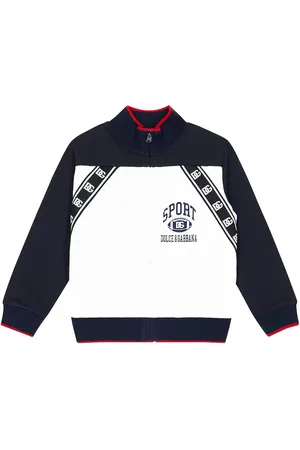 Dolce & Gabbana Logo zipped cotton track jacket
