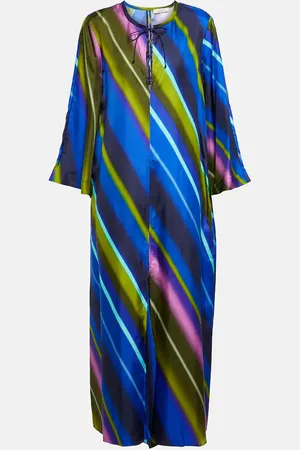 Dorothee Schumacher Citylight Stripes silk-twill midi dress