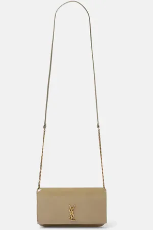 Saint Laurent Cassandre leather wallet on chain
