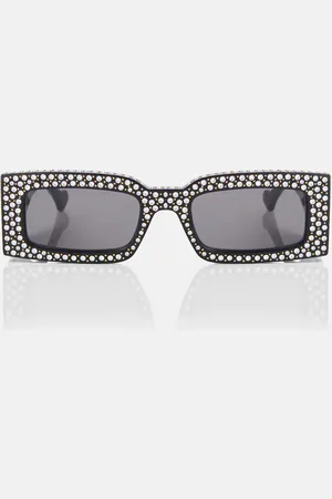 Gucci Double G polka-dot rectangular sunglasses