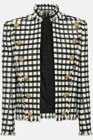Balmain Prince of Wales tweed jacket