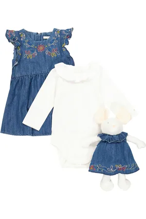 Chloé Baby onesie, dress, and stuffed animal set