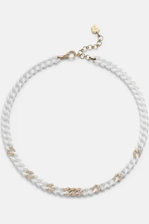Shay PavÃ© Medium 18kt chain necklace with diamonds