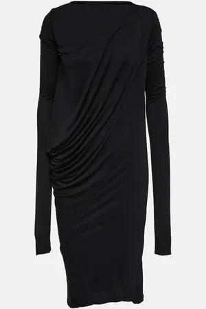 Rick Owens Lilies draped jersey midi dress