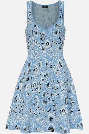Etro Paisley knitted jacquard minidress