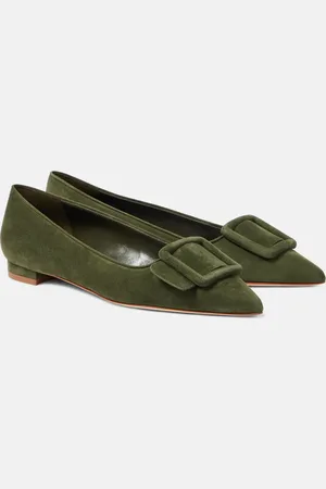 Manolo Blahnik Maysalepumpflat suede ballet flats