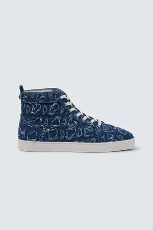 Christian Louboutin Louis denim high-top sneakers