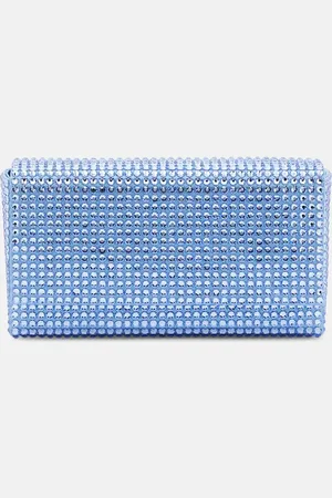 Amina Muaddi Superamini embellished clutch