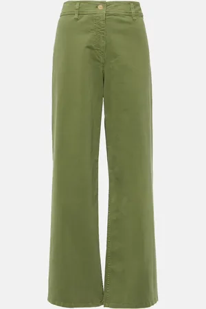 NILI LOTAN Megan high-rise cotton wide-leg pants