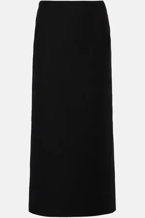 VALENTINO CrÃªpe Couture wool and silk midi skirt