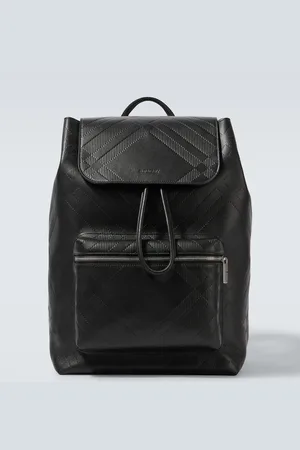 Burberry Check leather backpack
