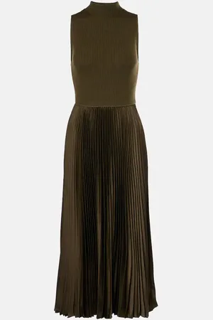 Ralph Lauren Knitted plissÃ© midi dress