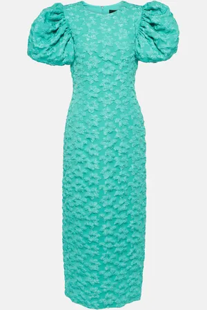 ROTATE Jacquard midi dress