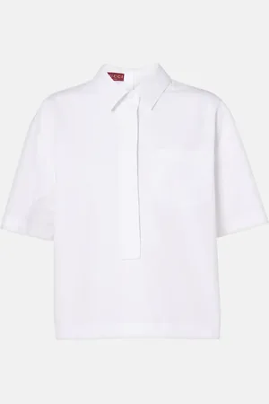 Gucci Embossed cotton poplin shirt