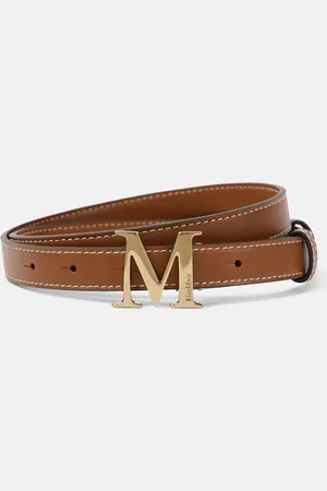 Max Mara Logo leather belt