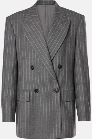 Brunello Cucinelli Double-breasted virgin wool blazer