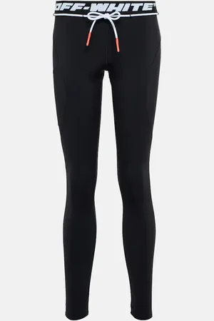 OFF-WHITE Logo-jacquard low-rise leggings