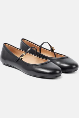 Gianvito Rossi Carla leather Mary Jane ballet flats