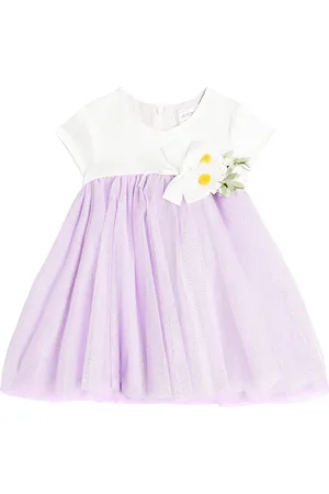 MONNALISA Baby floral-appliquÃ© tulle dress