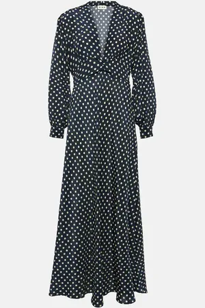 RIXO London Emory polka-dot silk maxi dress