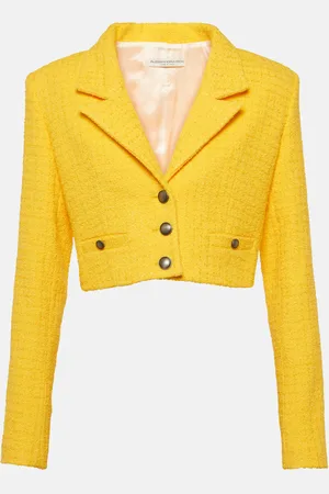 Alessandra Rich Cropped bouclÃ© tweed blazer