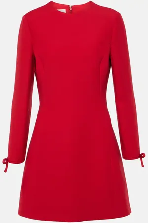 VALENTINO Crepe Couture bow-detail minidress