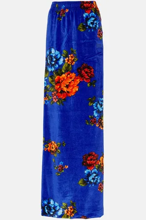 Vetements High-rise floral maxi skirt