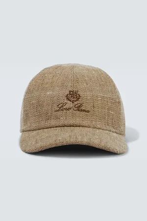 Loro Piana Logo linen and silk baseball cap