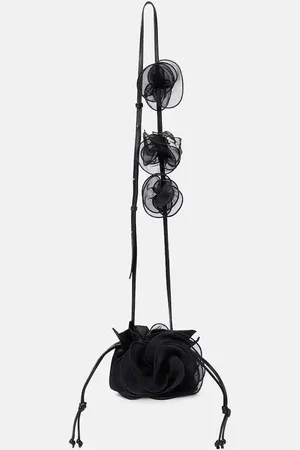 MAGDA BUTRYM Magda Small floral-appliquÃ© silk bucket bag