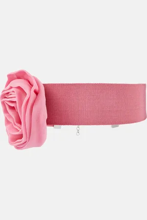 BLUMARINE Rose canvas choker