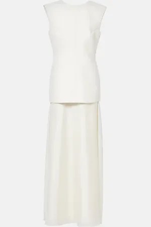 Rohe Silk-trimmed wool-blend gown