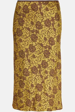 DRIES VAN NOTEN Floral jacquard midi skirt