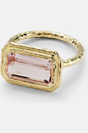 Octavia Elizabeth Elbow Beach 18kt ring with morganite