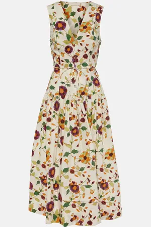 ULLA JOHNSON Kiran floral cotton midi dress
