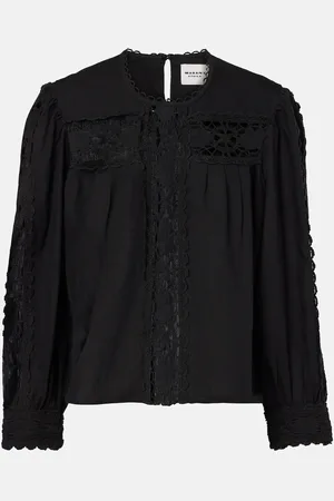 Marant Etoile Valmira embroidered linen and cotton blouse