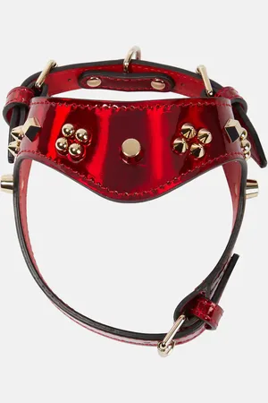 Christian Louboutin Loubiharness embellished leather dog harness
