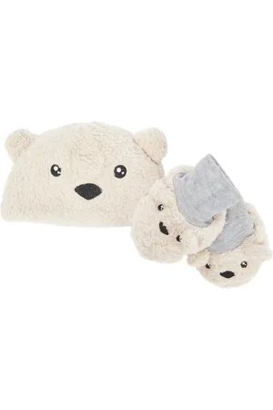 MONNALISA Baby faux shearling hat and booties set