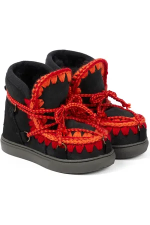 Mou Crochet shearling-lined suede ankle boots