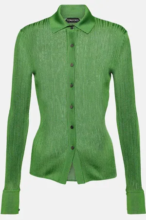 Tom Ford Metallic ribbed-knit shirt