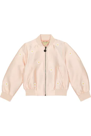 Stella McCartney Embroidered satin bomber jacket
