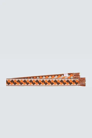 VALENTINO GARAVANI Fringed jacquard scarf