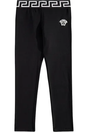 VERSACE Greca cotton-blend jersey leggings