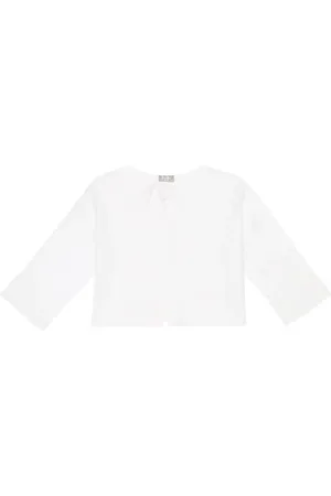 Il gufo Cropped cotton cardigan