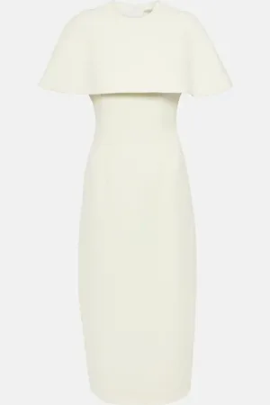 EMILIA WICKSTEAD Bridal Blaine caped midi dress